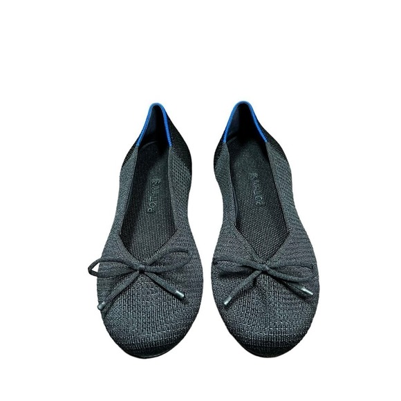 Rothy's The Ballet Flat Noir Mesh Bow Women’s Size 10.5 - Picture 3 of 7